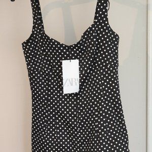 Zara Black Polka Dot Romper